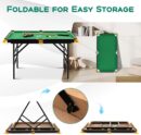 6ft slim folding collapsible snooker