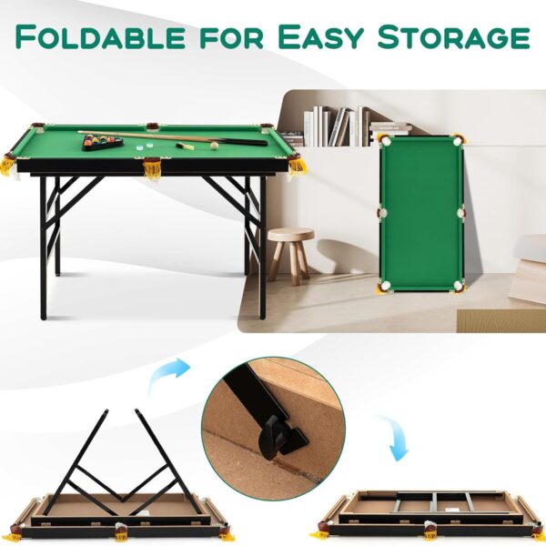 6ft slim folding collapsible snooker