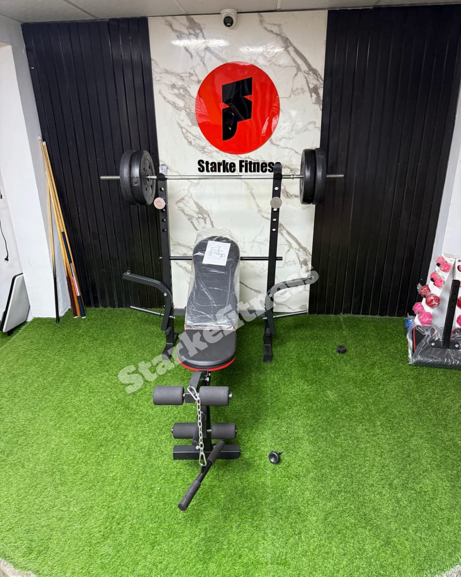 Bench with latpull extension + 50kg weight set - Image 4