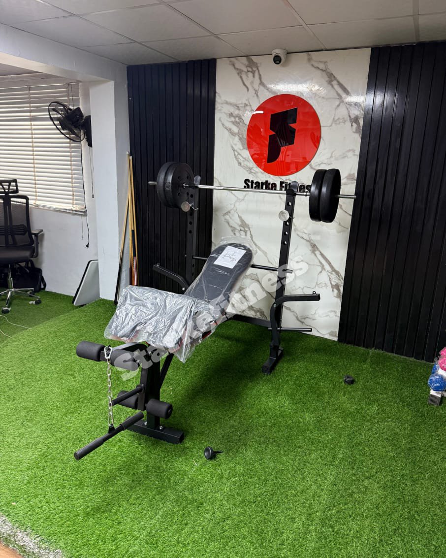 Bench with latpull extension + 50kg weight set - Image 3