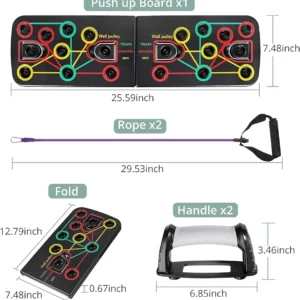 Push up board pro with resistance rope