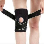 Elastic knee support with strap