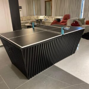 2 in 1 black stripe luxury pool with table tennis