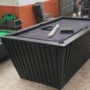 Black stripe luxury pool table with marble