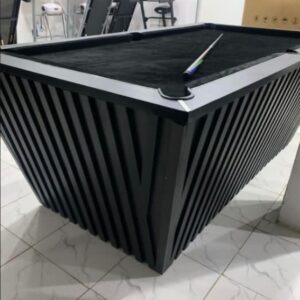 Black stripe luxury pool table with marble