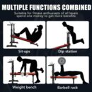 Foldable gym bench + 50kg weight set
