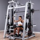 Full commercial smith machine with fixed weight