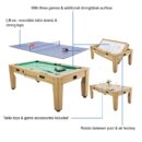4 in 1 snooker, table tennis ,air hockey and dinning (6ft )