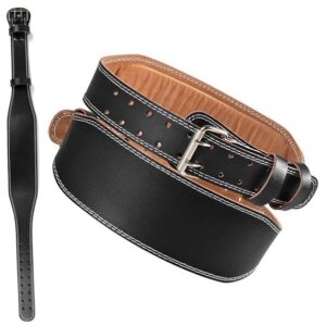 Leather weight lifting belt