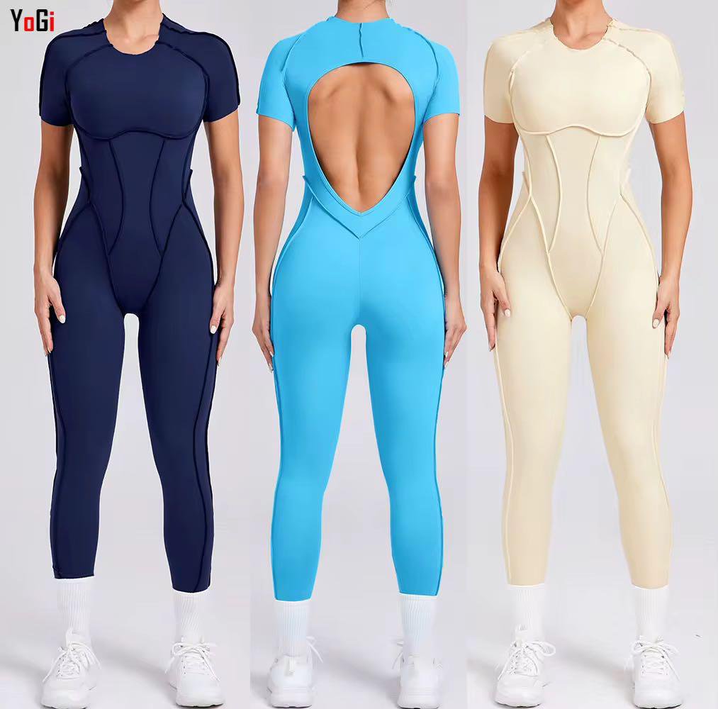 sleeved Backless jumpsuit