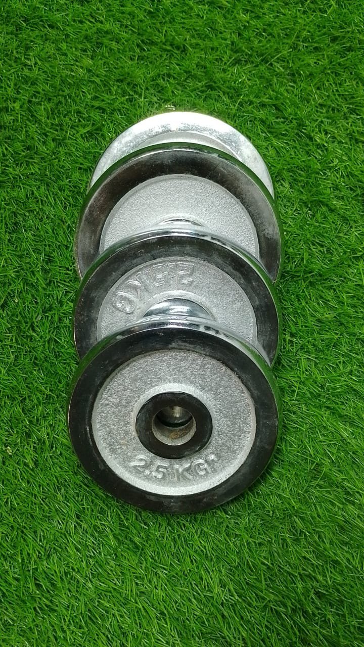2.5kg pair chrome plates - Image 4