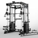 Commercial smith machine with cable cross