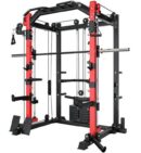 Semi commercial smith machine with cable cross