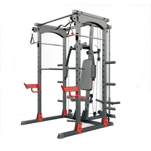 Multi-functional rack with cable cross ,latpull and station gym