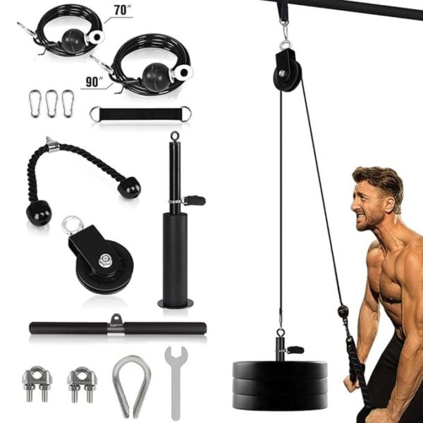 Home gym cable pulleys  system