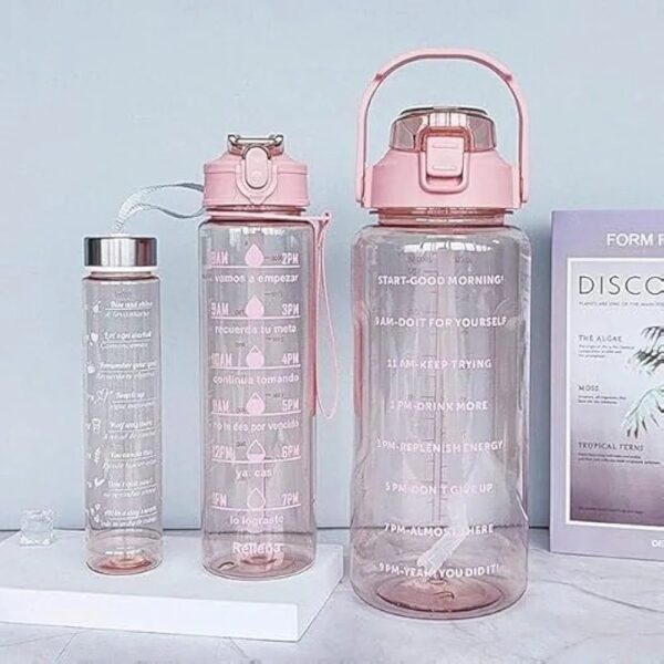 3 in 1 motivational water bottle