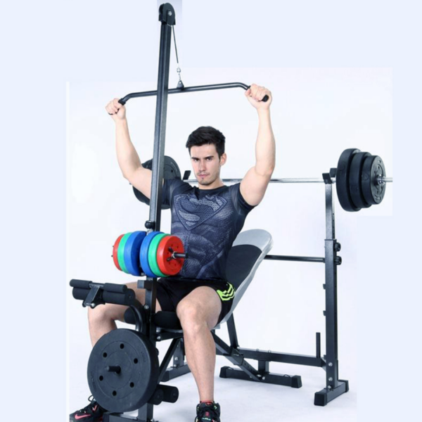 Weight bench with Latpull extension