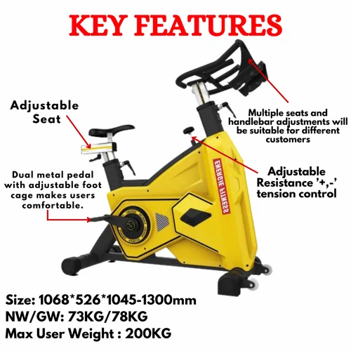 Commercial spinning bike 25kg flywheel