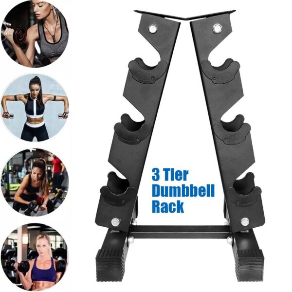 3 Step A shaped dumbbell rack