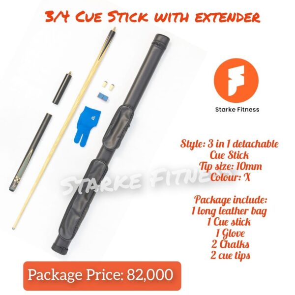 3/4 Cue Stick with Extender Combo