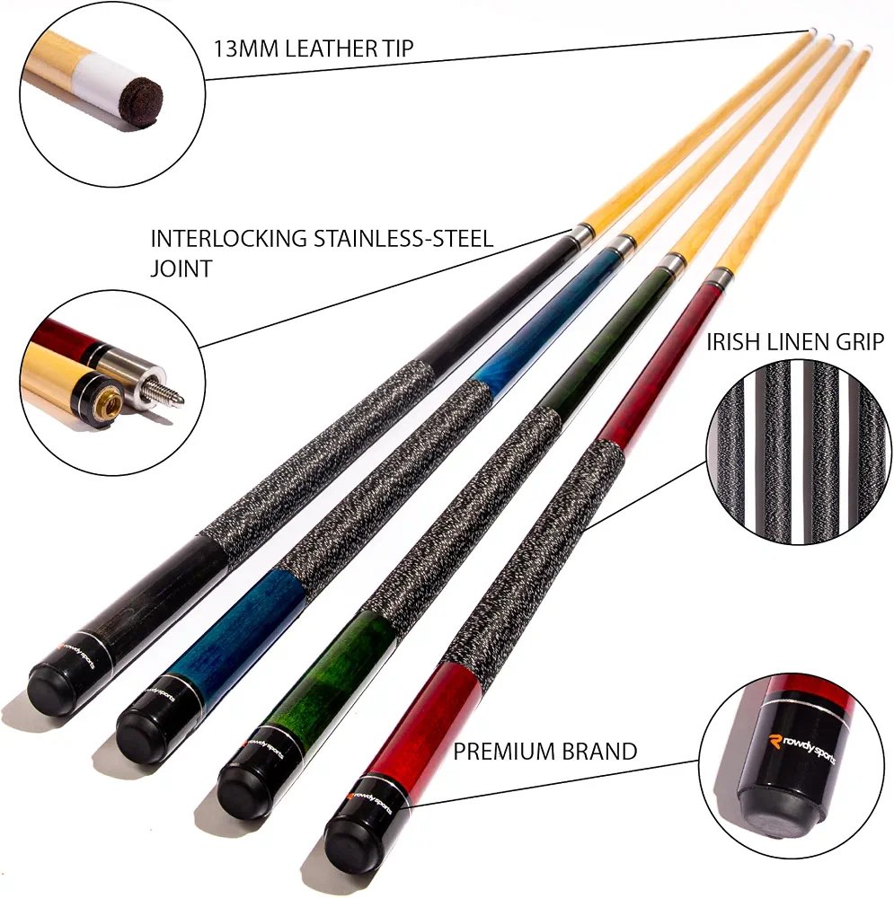 Wooden Cue Stick with Reinforced Grip Combo - Image 4