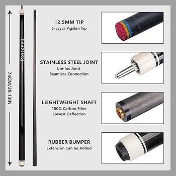 Carbon Fibre Cue Stick Combo - Image 4