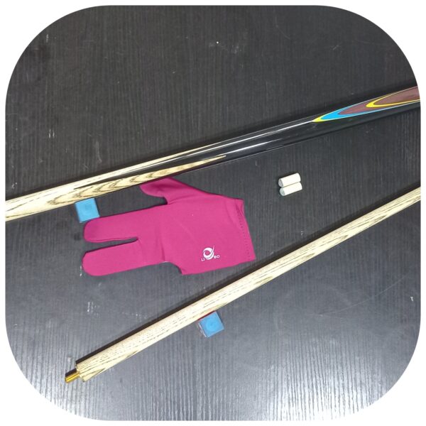 Wooden Cue Stick with Leather Bag Combo