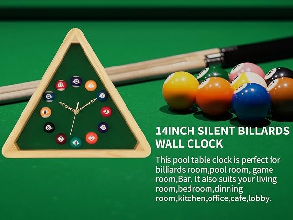 Triangle snooker Clock